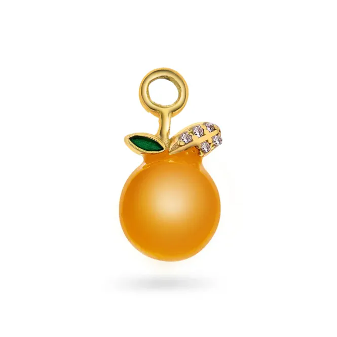 Hovedbilde Orange Crush charm i 925 forgylt sølv