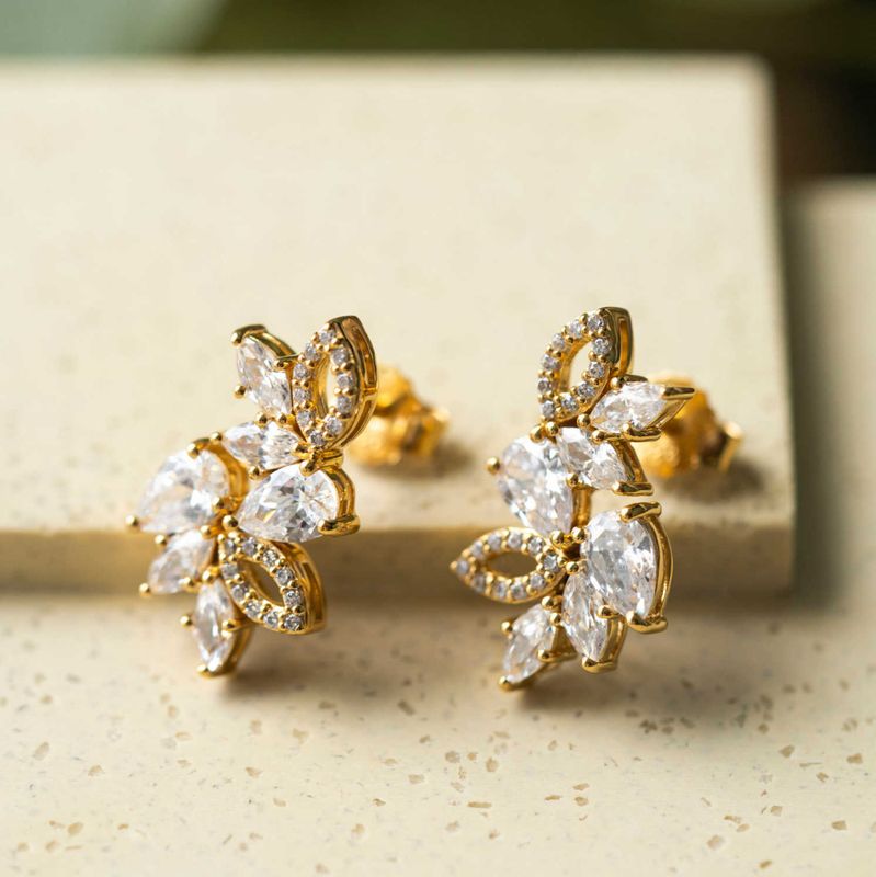 Øredobber i sølv med zirkonia