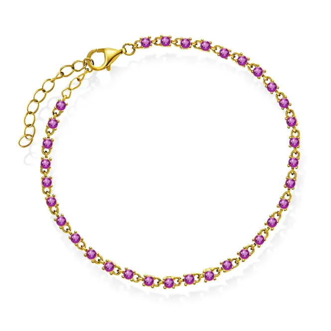 Hovedbilde Zela armbånd med rosa zirkonia