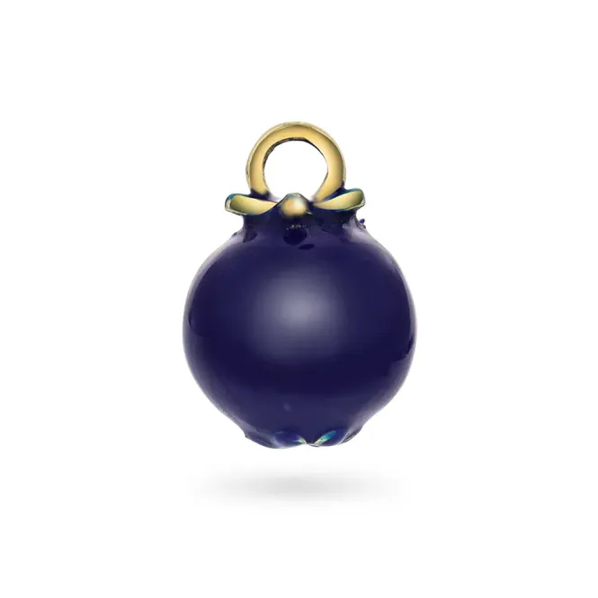 Hovedbilde Blue Bloom charm i 925 forgylt sølv