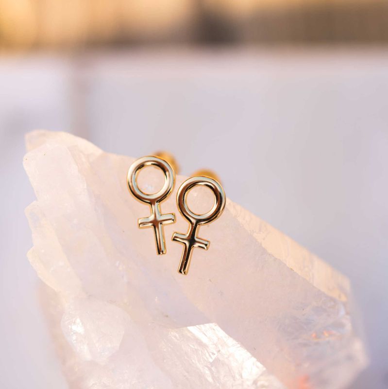 Femme øredobber i sølv