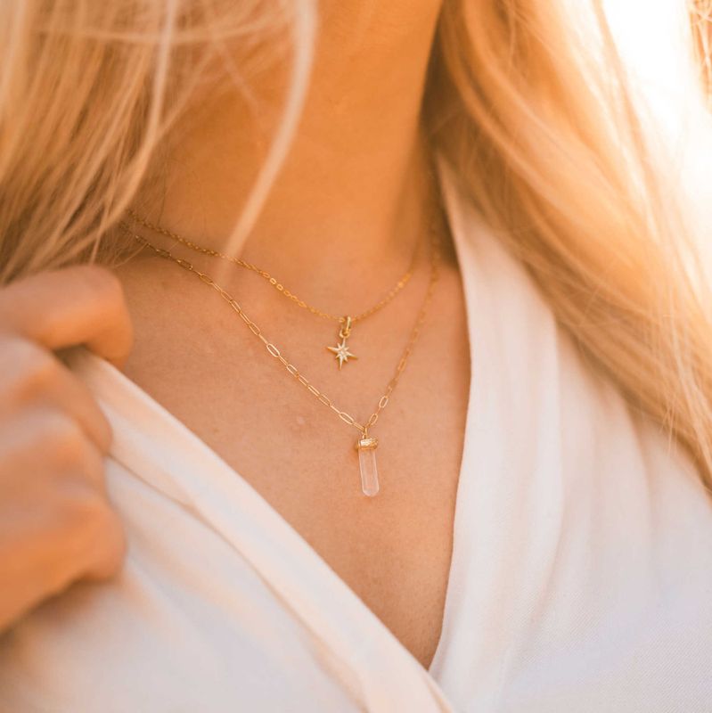 Guidance pendelsmykke sølv, bergkrystall