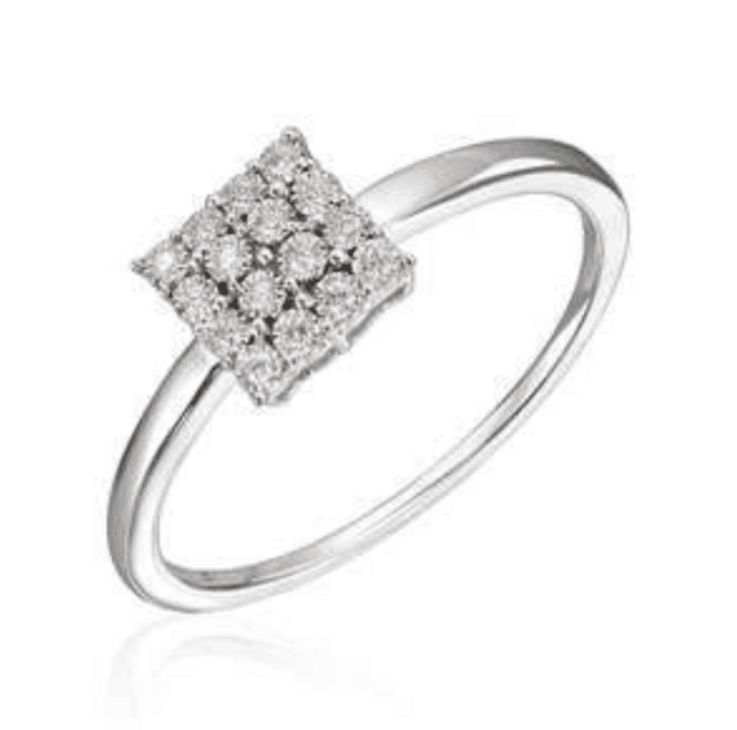 Hovedbilde Ring diamanter 0,06ct WSI i hvitt gul