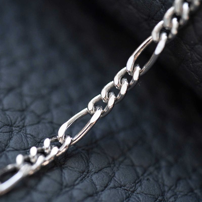 Figaro armbånd i sølv 2,8 mm 19 cm
