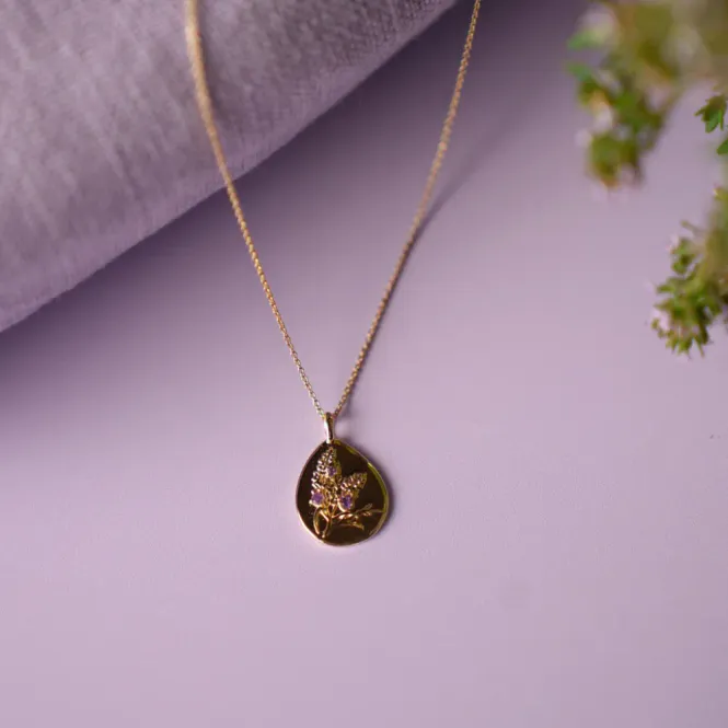 Hovedbilde Amulett 'Fuck flink' med ametyst