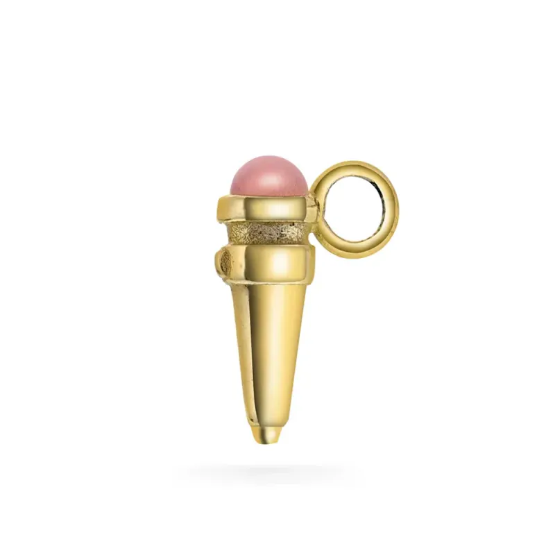 Sing Star charm i 925 forgylt sølv