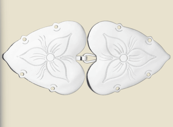 Hovedbilde Beltespenne Rogaland gravert, kvit