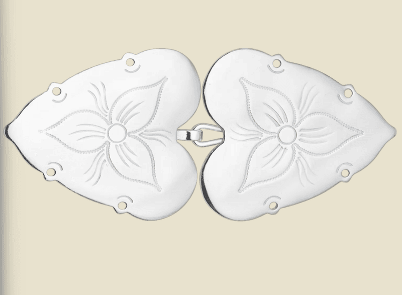 Beltespenne Rogaland gravert, kvit